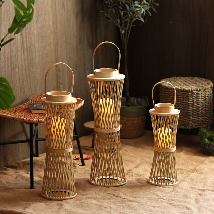 Elegant Lantern made of Rattan Bowlift