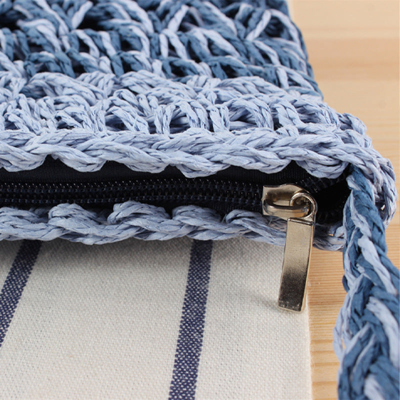 Handbag Made of Braided Natural Material with Unique Structure Design Bowlift