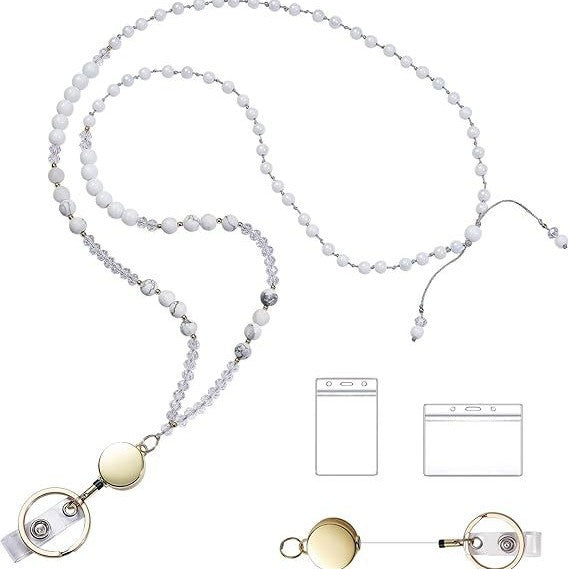 Beaded Eyewear Lanyard with Retractable Clip Bowlift