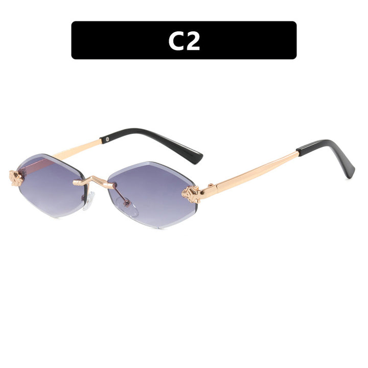 Women's geometric sunglasses with double metal frame and protective lenses Bowlift