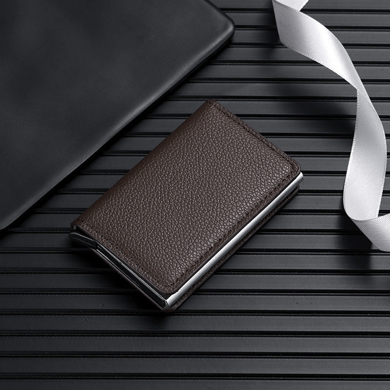 Premium Leather Business Card Holder Bowlift