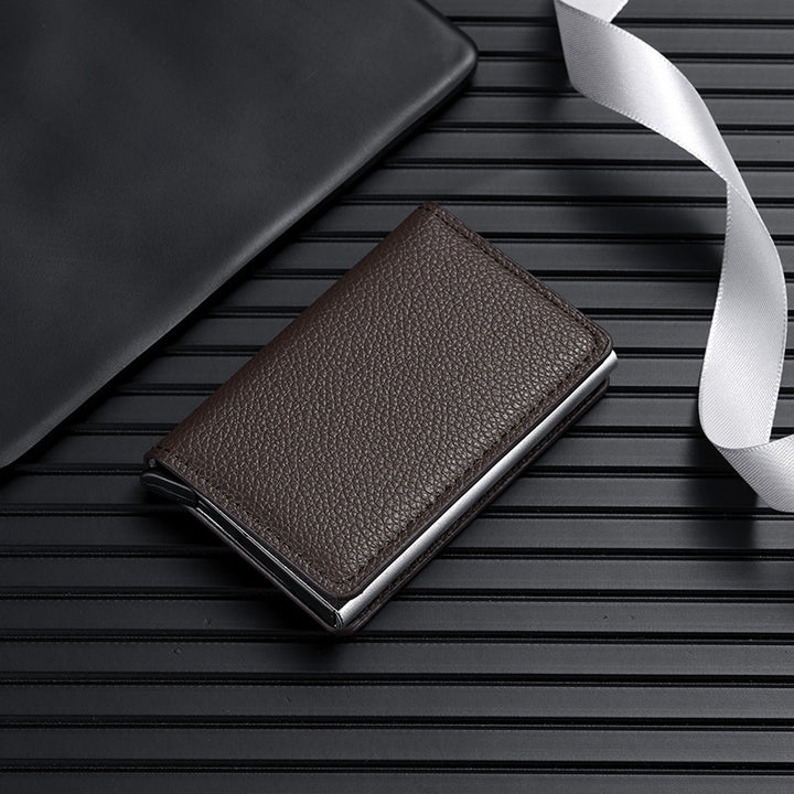 Premium Leather Business Card Holder Bowlift