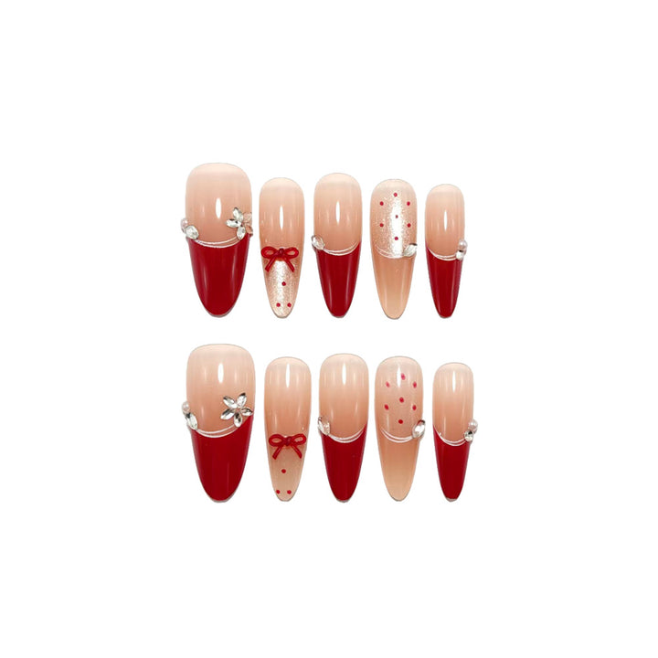 Elegant and Festive Artificial Nails Bowlift