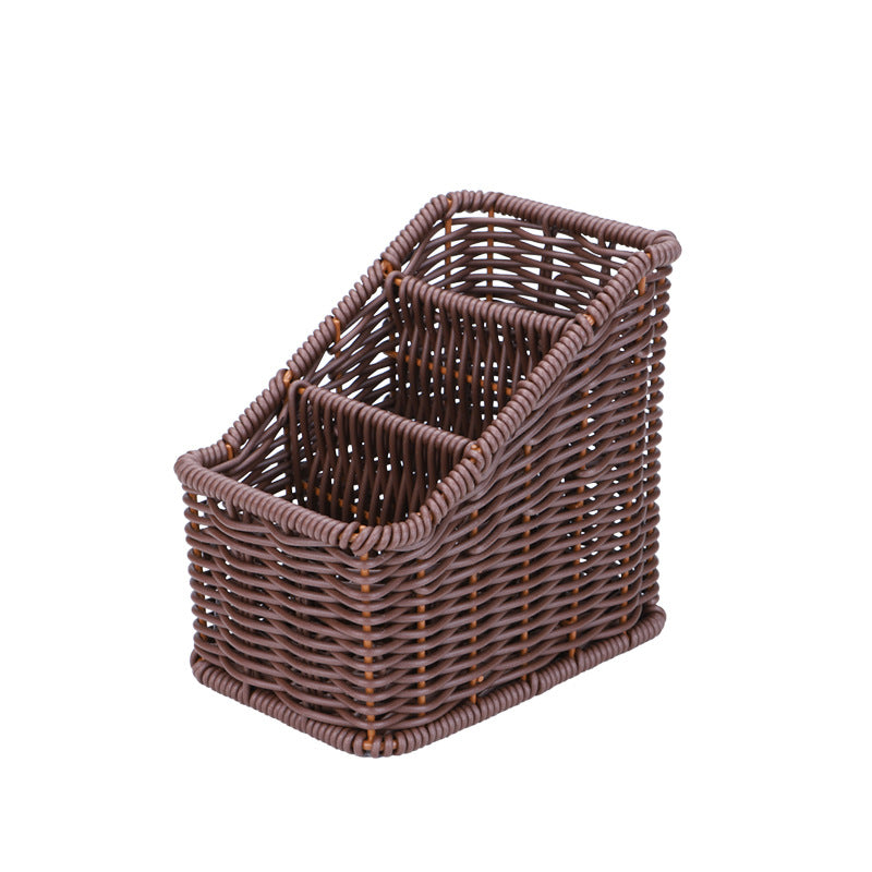Multi-Compartment Woven Organizer Basket Bowlift