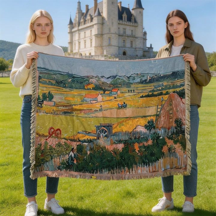 Artistic Vintage-Inspired Throw Blanket