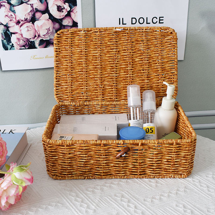 Handwoven Decorative Storage Box Bowlift