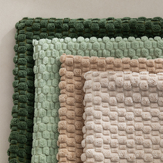 Decorative Plush Chunky Waffle Texture Throw Pillow Cover Bowlift