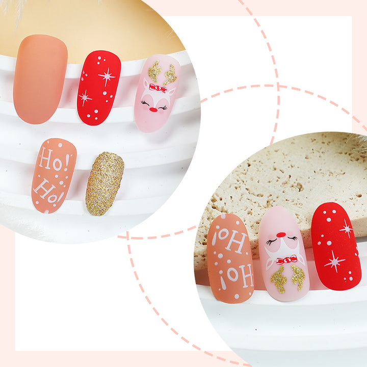 Festive Holiday Press-On Nail Set Bowlift