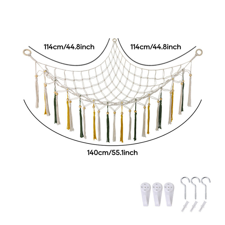 Macramé Wall Hanging Storage Hammock