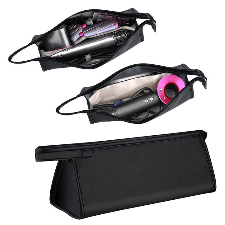 Cosmetic organizer bag for hair dryers and styling tools Bowlift