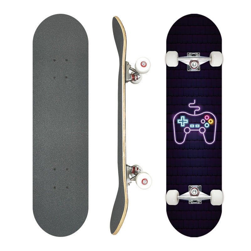 Complete Street Skateboard with Maple Deck Concave and Durable PU Wheels Bowlift