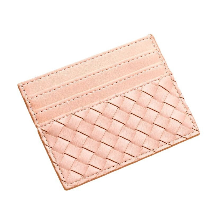 Premium Woven Leather Cardholder Bowlift