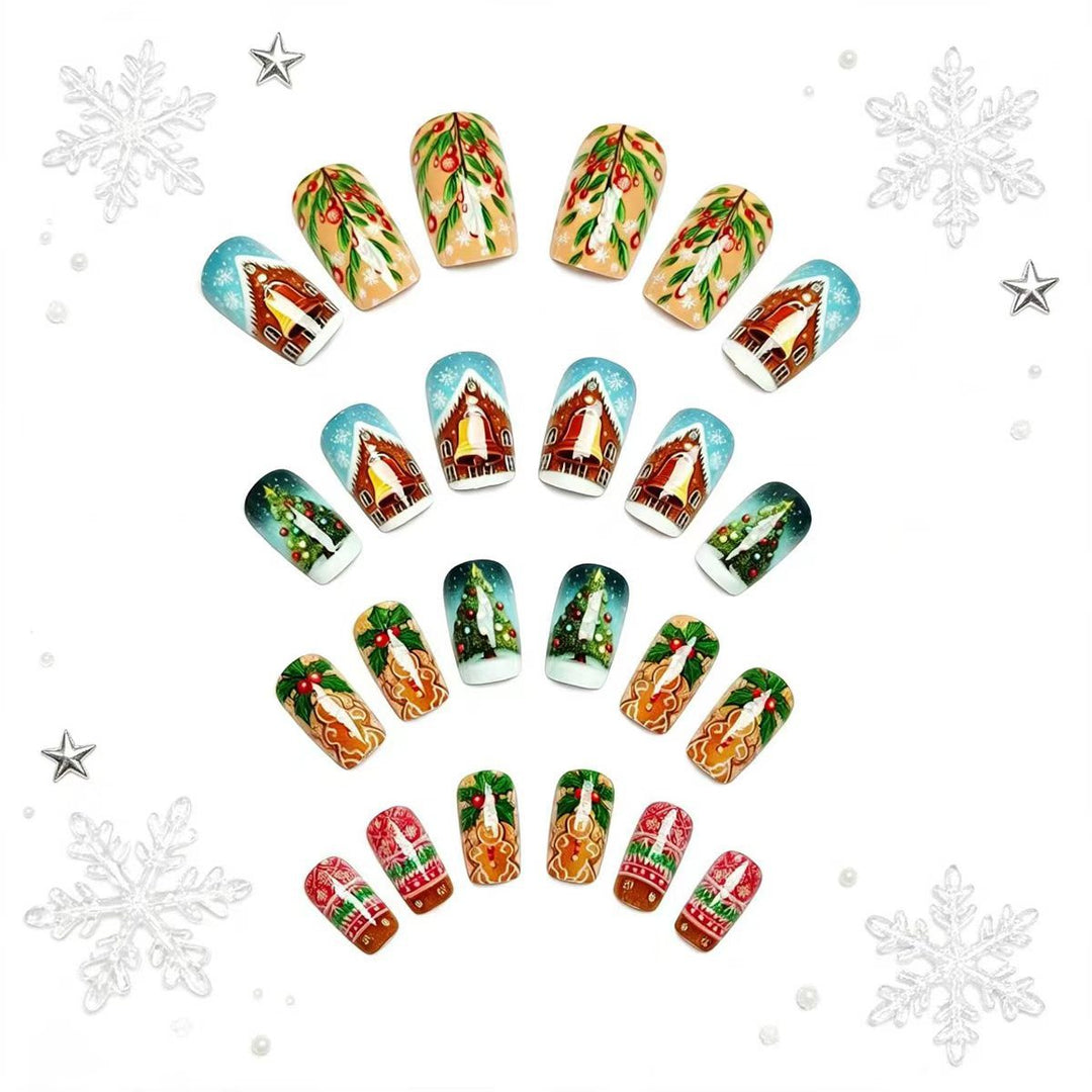 Festive Christmas-Themed Nail Art Bowlift