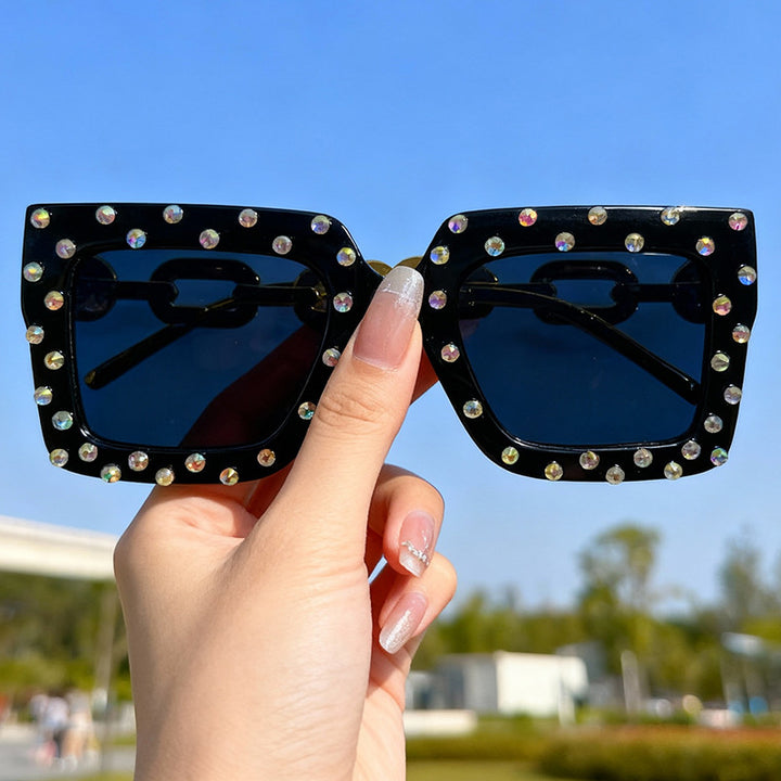 Decorative Pearl-Embellished Cat Eye Sunglasses Bowlift