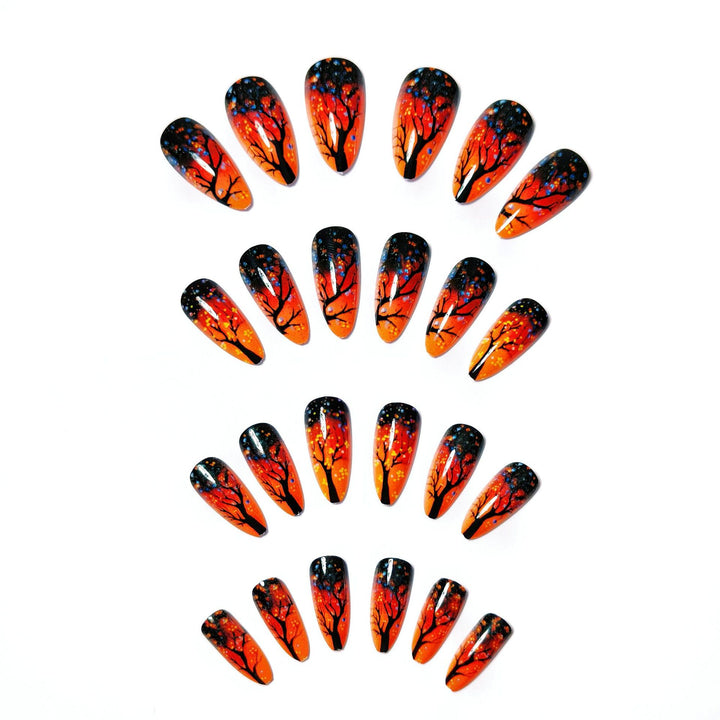 Artistic Autumn Grove Nail Art Bowlift