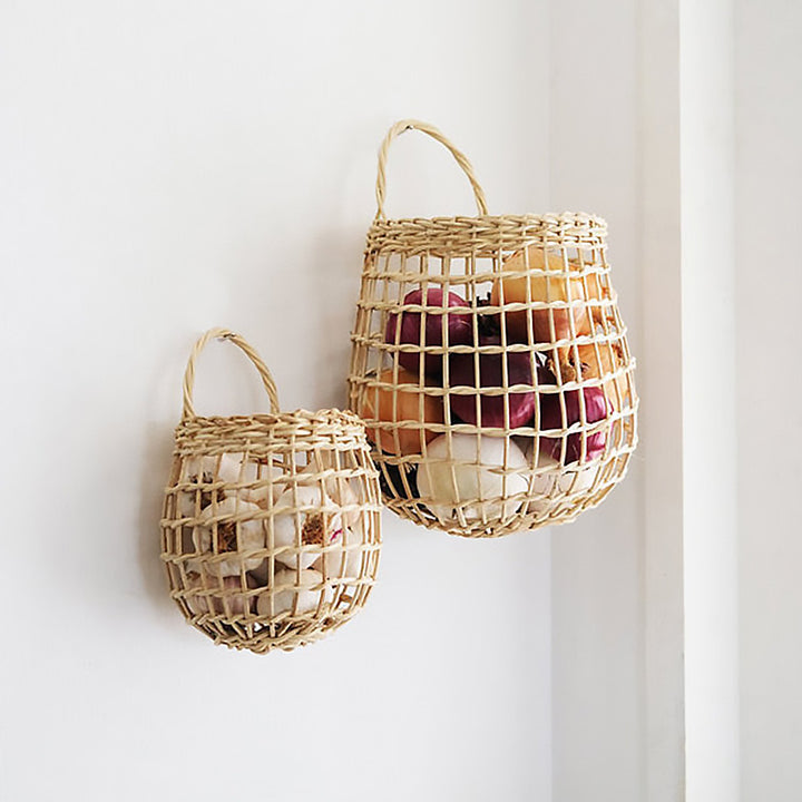 Handmade storage basket made of natural material Bowlift