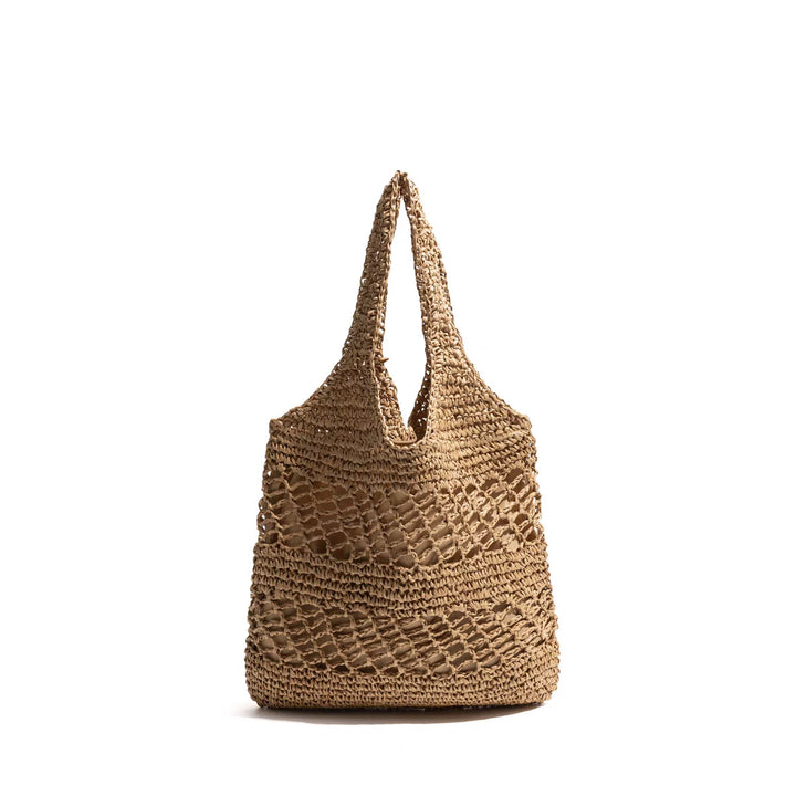 Handwoven beach bag with open mesh structure Bowlift