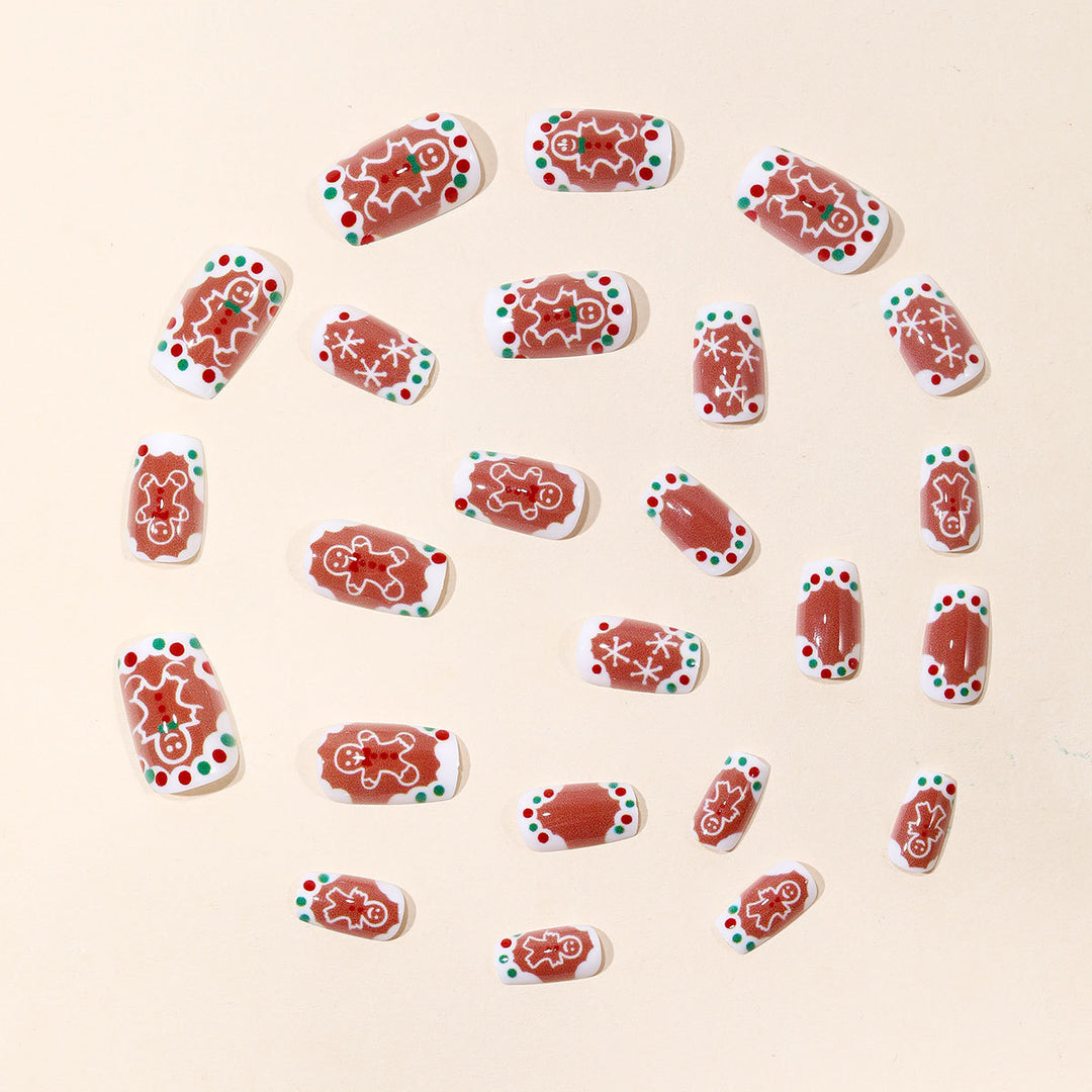 Festive Gingerbread-Themed Nail Art Extensions Bowlift