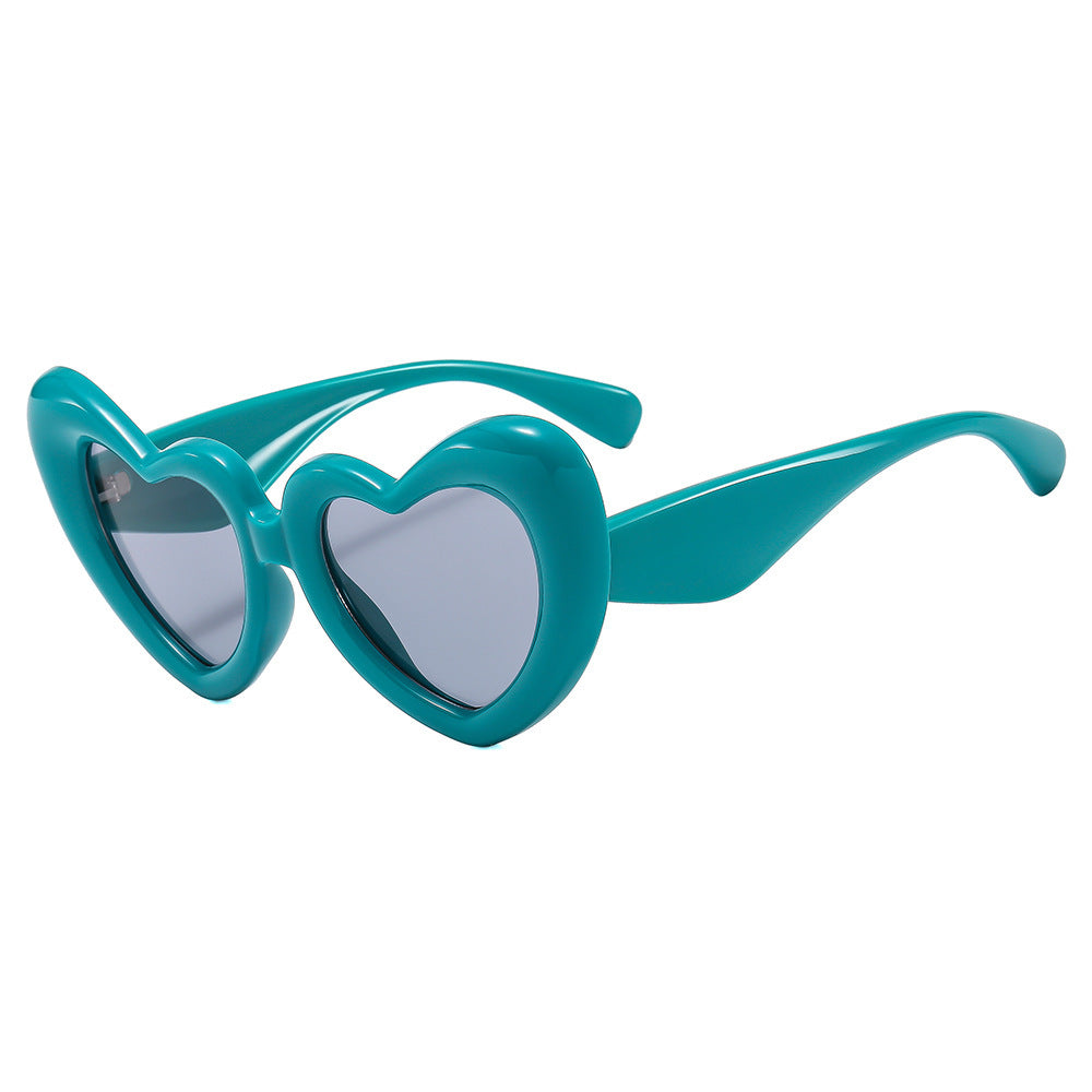 Women Heart-shaped Sunglasses with Stylish Frame Bowlift