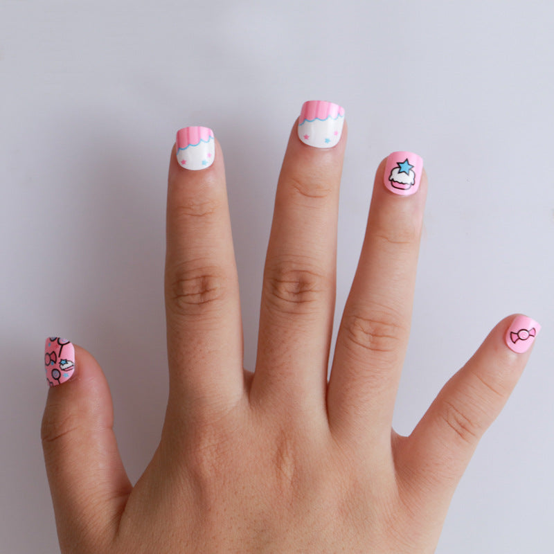 Playful Cartoon Animal Press-On Nail Set Bowlift