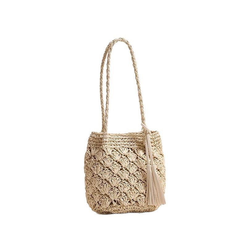 Hand-knotted macrame shoulder bag Bowlift