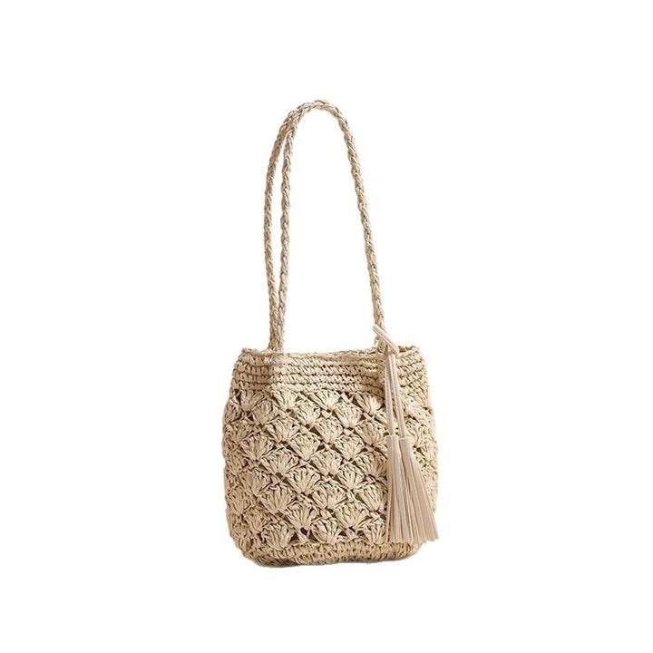 Hand-knotted macrame shoulder bag Bowlift