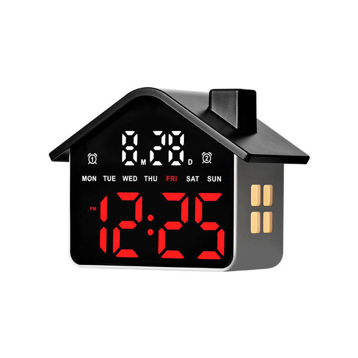 Digital Alarm Clock in Creative House Design Bowlift