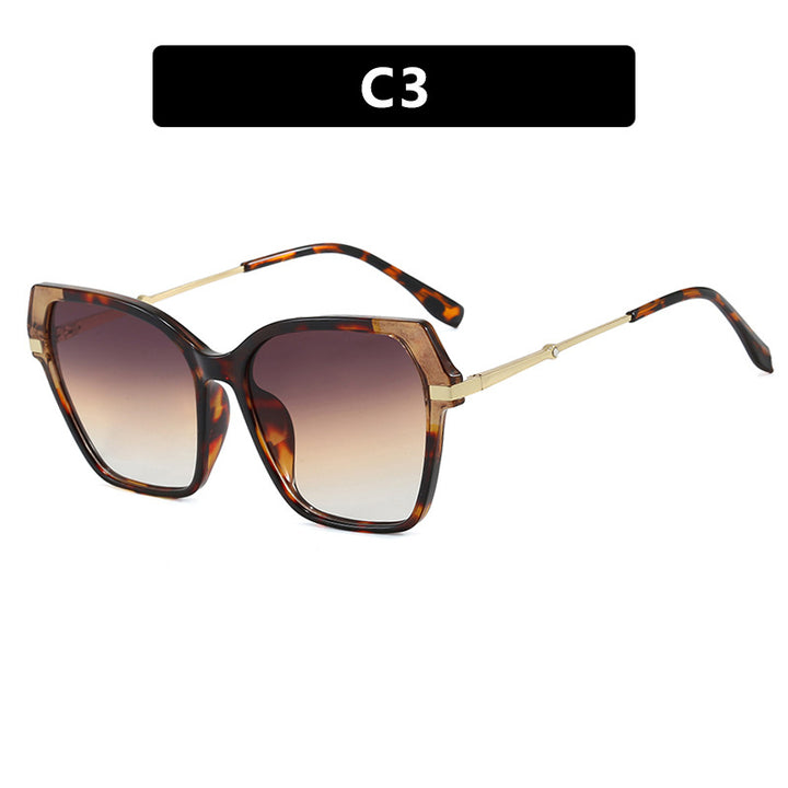 Ladies square sunglasses with elegant metal frame and protective UV filter Bowlift