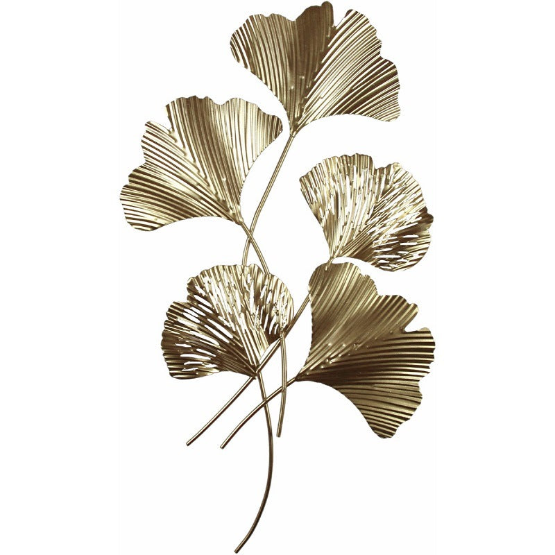 Elegant Leaf-Inspired Metal Wall Art Bowlift