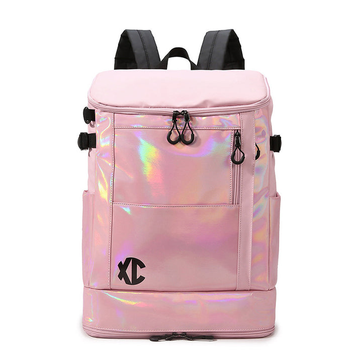 Fashionable Backpack With Holographic Surface Bowlift