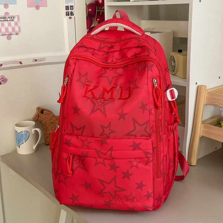 Star-Patterned School Backpack Bowlift