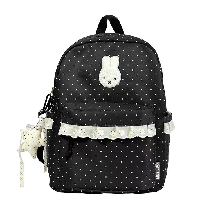 Charming Polka Dot Backpack Bowlift