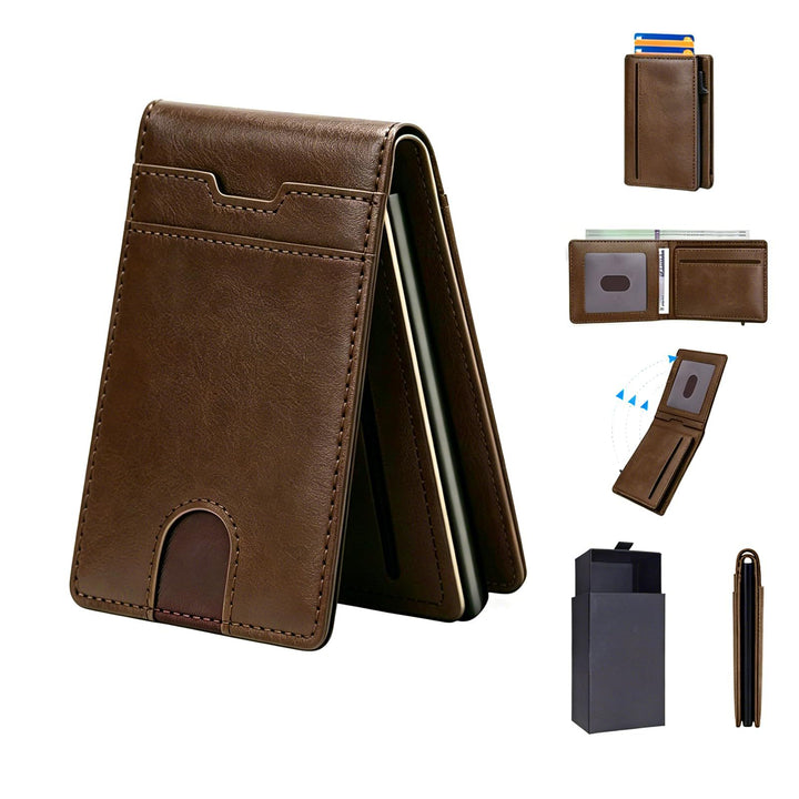 Minimalist RFID-Blocking Leather Cardholder Bowlift