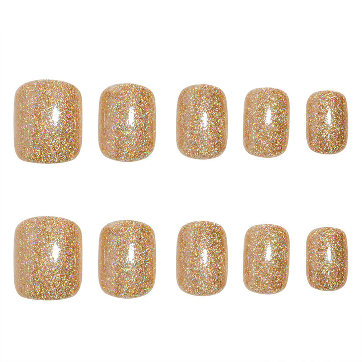 Glittery Press-On Nail Set Bowlift