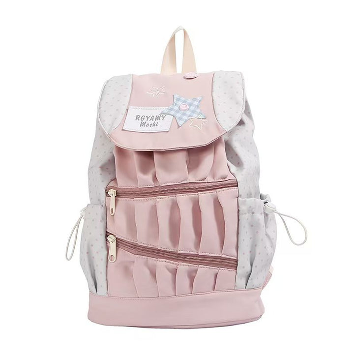 Stylish Gingham Patterned Backpack Bowlift