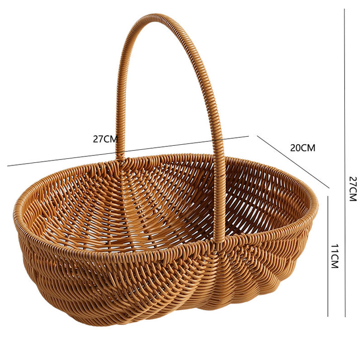 Handwoven Artisan Market Basket Bowlift