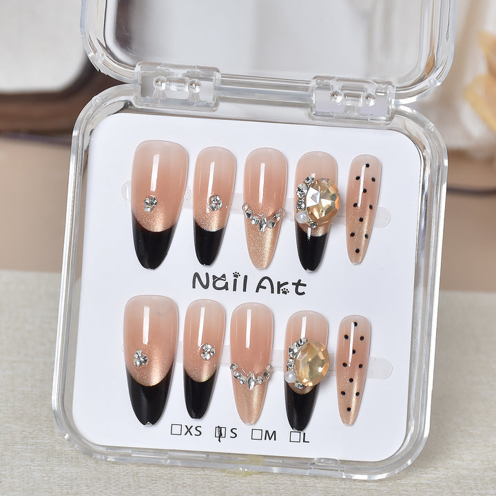 Premium Glamorous Press-On Nail Extensions Bowlift