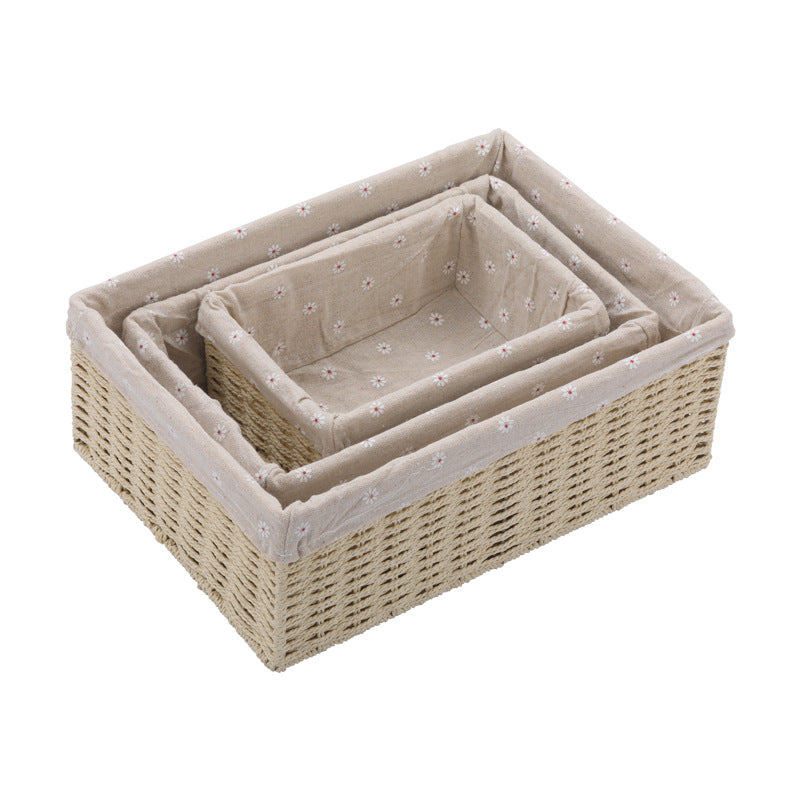 Women's Storage Basket Set with Decorative Lining Bowlift