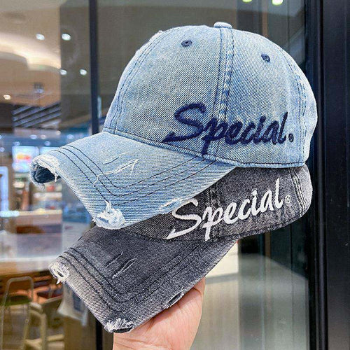 Unisex Distressed Cotton Dad Cap Bowlift