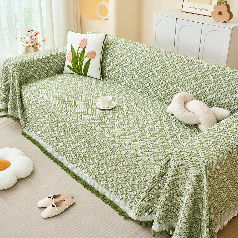 Textured Woven Sofa Throw Blanket