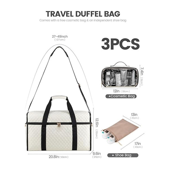 Versatile travel bag with integrated cosmetics compartment Bowlift