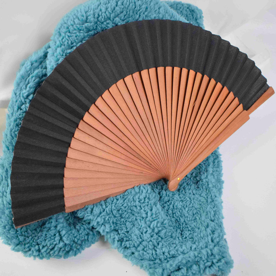 Ladies fan made of high-quality paper with stylish wooden frame Bowlift