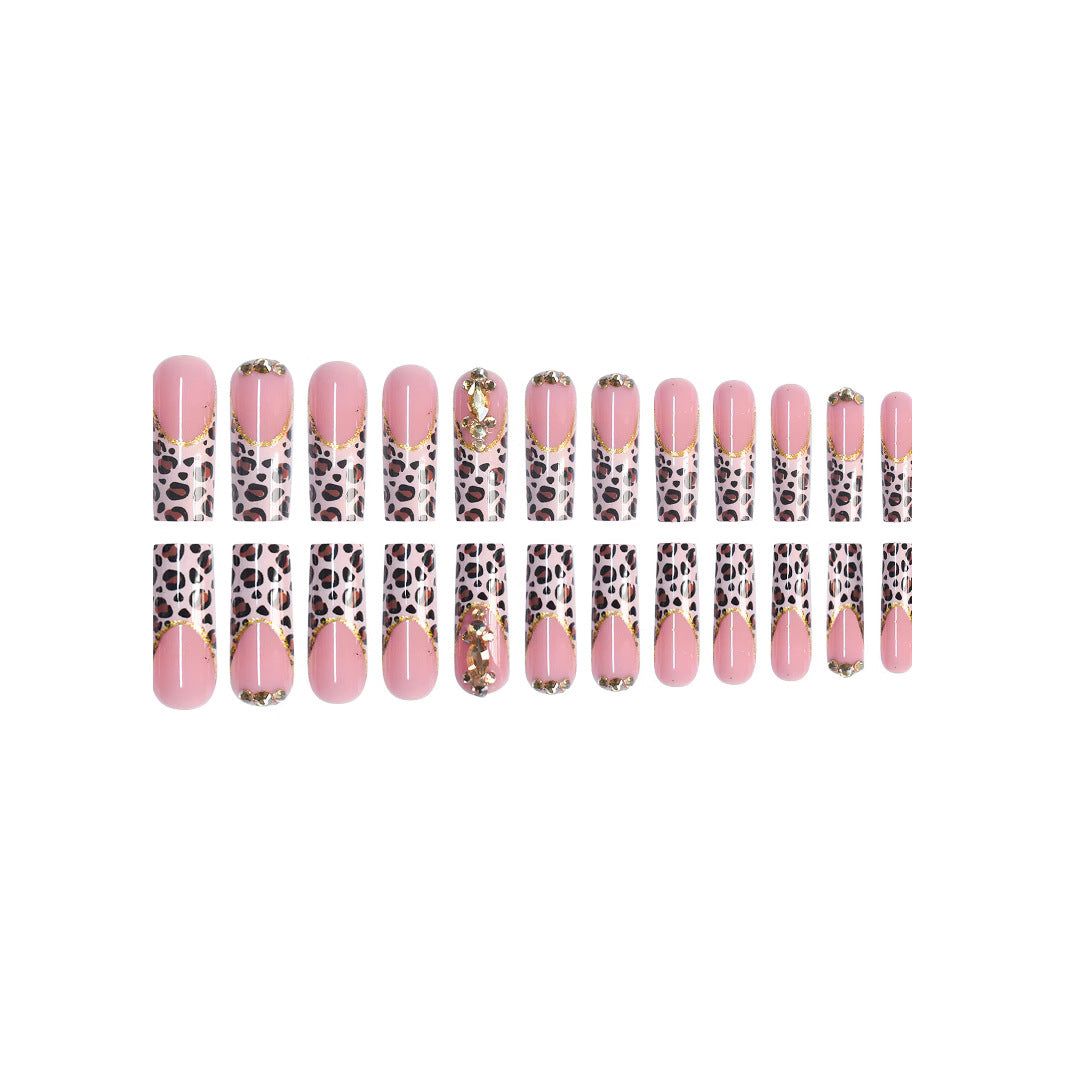 Luxury Leopard Print Press-On Nail Extensions Bowlift