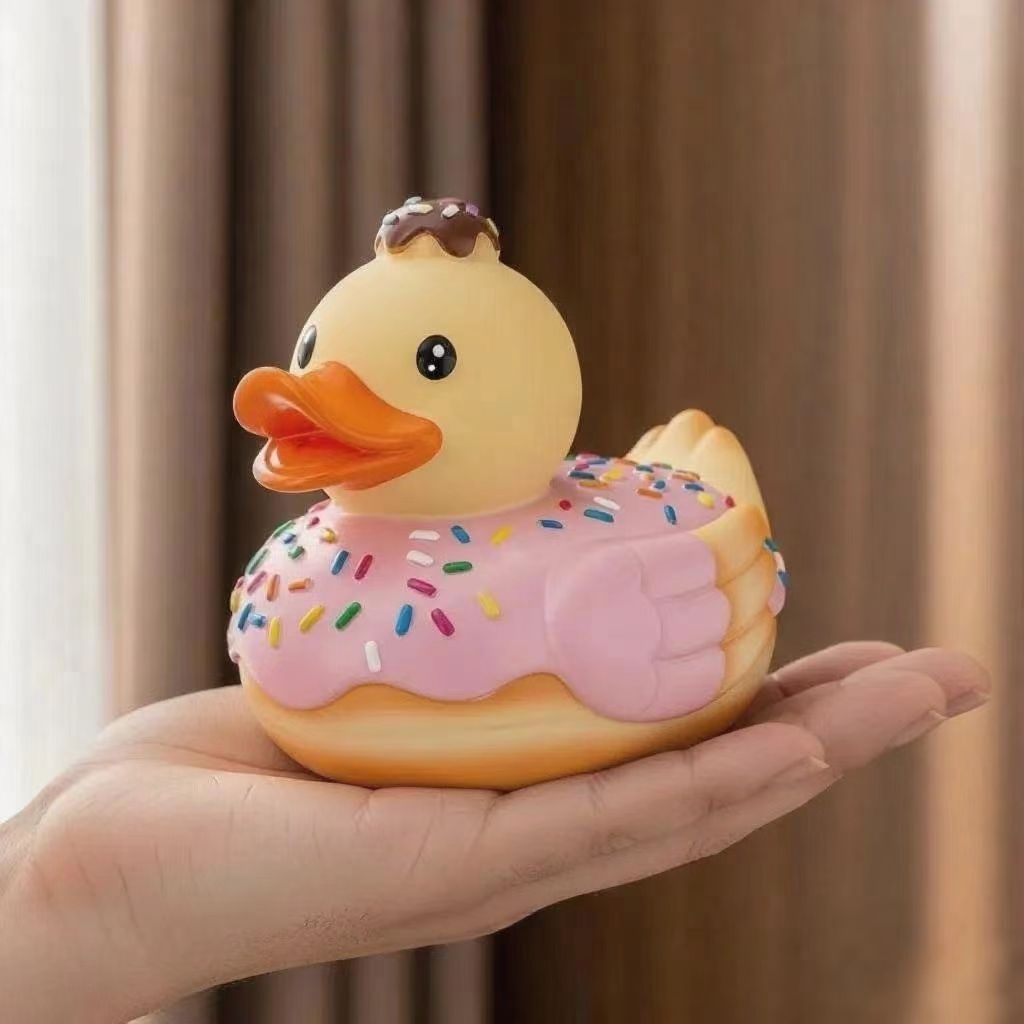Decorative figure rubber duck with surprise element Bowlift