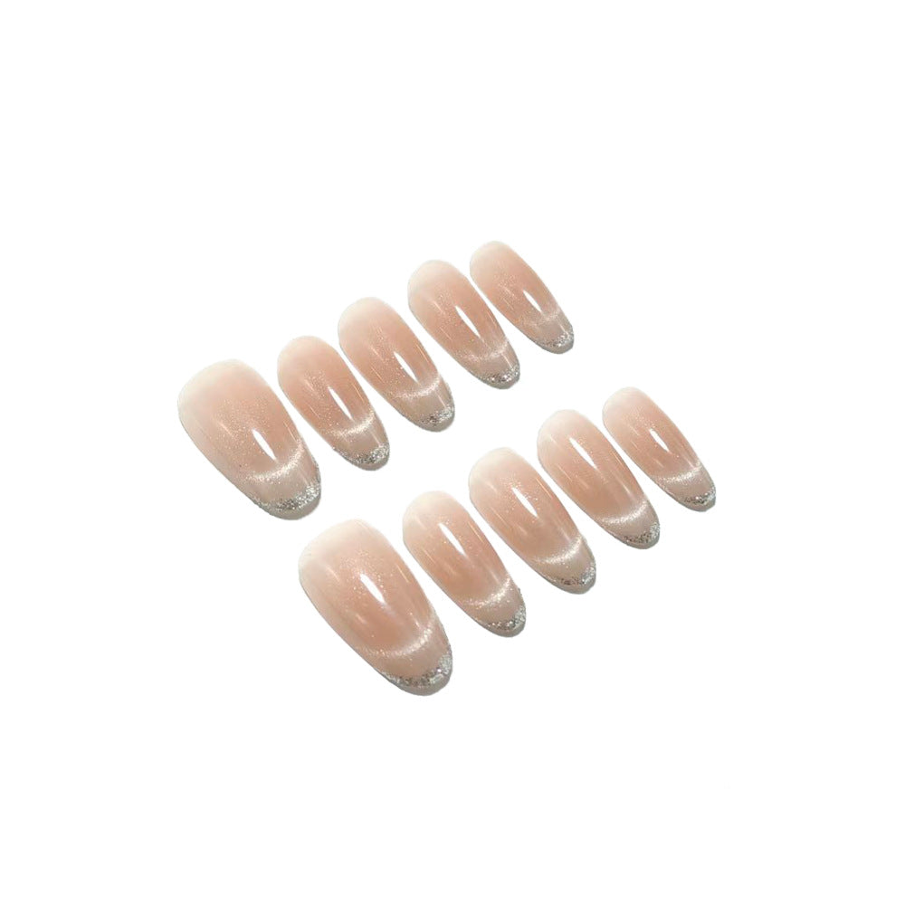 Artificial nails in elegant French manicure design Bowlift