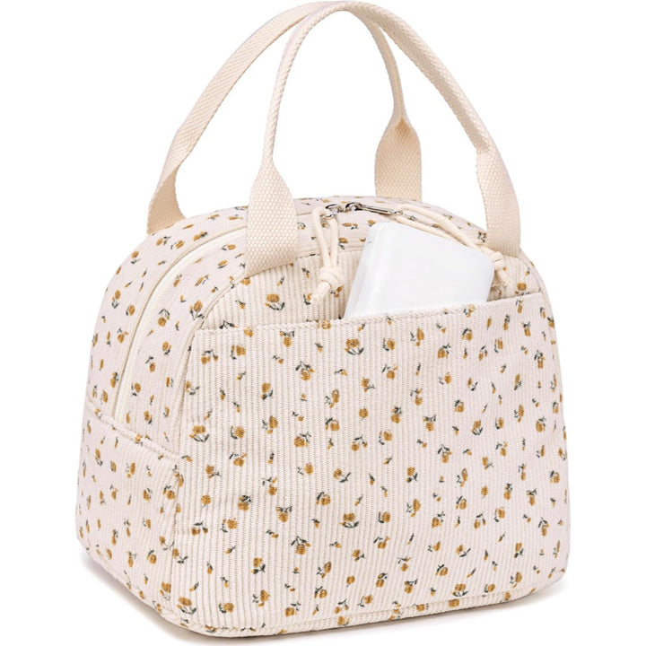 Charming Strawberry Print Insulated Lunch Bag