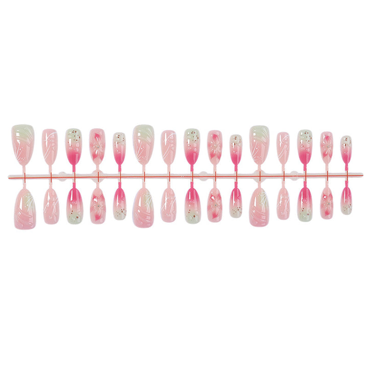Artistic nail set in floral design Bowlift