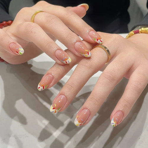 Artistic French Tip Nail Art Bowlift