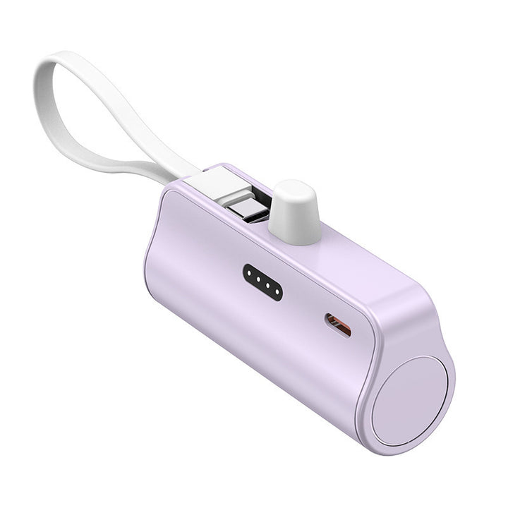 Portable power bank with integrated charging cable and compact design Bowlift