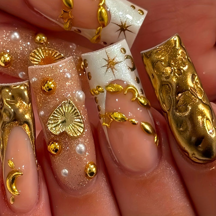Ornate Gold Decorative Nail Art Bowlift